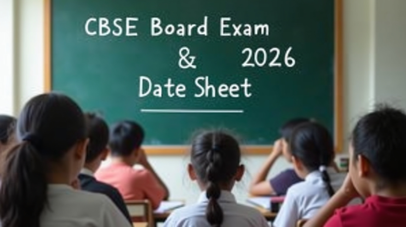 Students preparing for CBSE Board Exam 2026 Date Sheet in a classroom