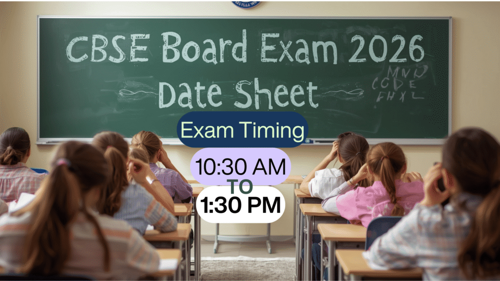 CBSE Board Exam 2026 official exam schedule calendar