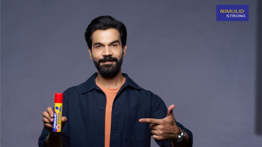Rajkummar Rao brand endorsement ad promoting Nimulid Strong